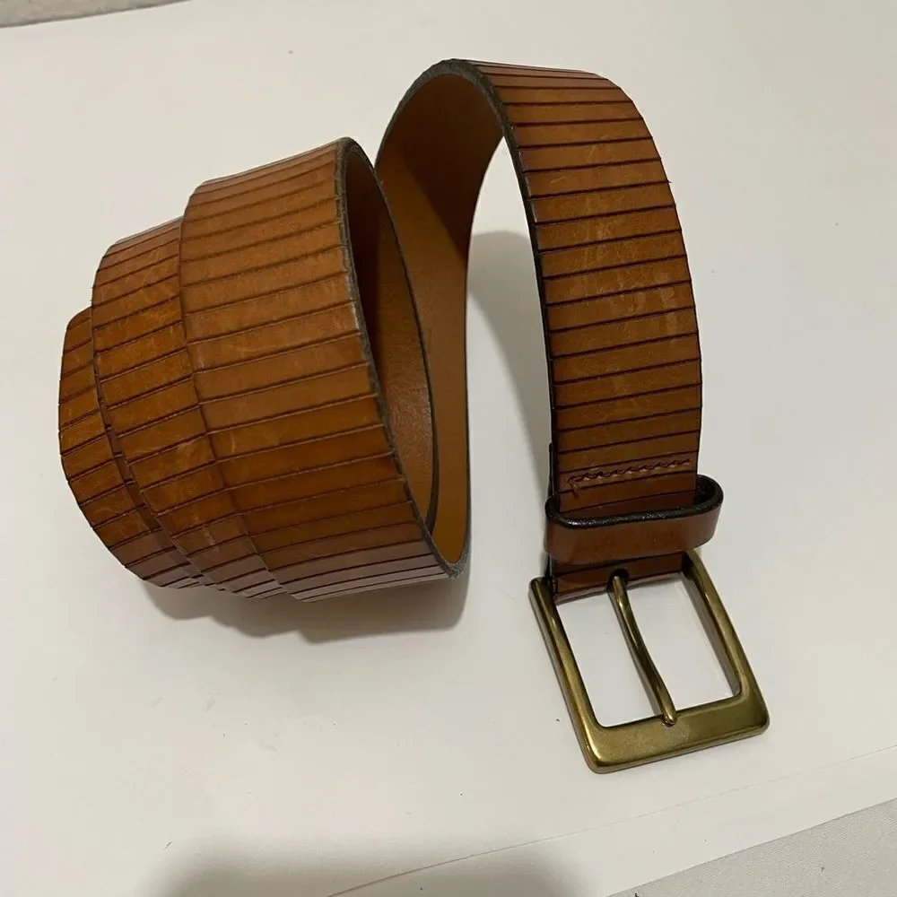 COPY - Allen Edmonds men’s brown Calf Belt handcrafted in USA
